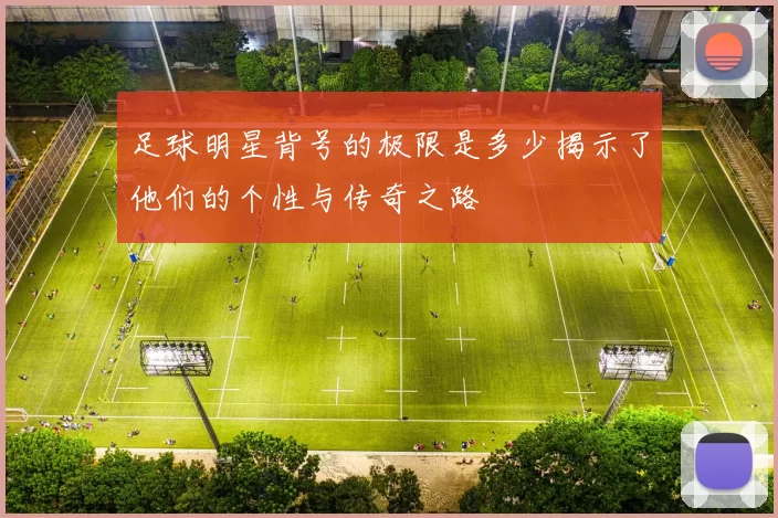 足球明星背号的极限是多少揭示了他们的个性与传奇之路