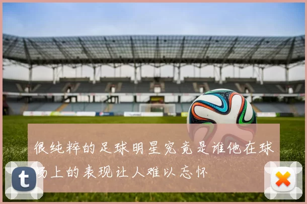 很纯粹的足球明星究竟是谁他在球场上的表现让人难以忘怀
